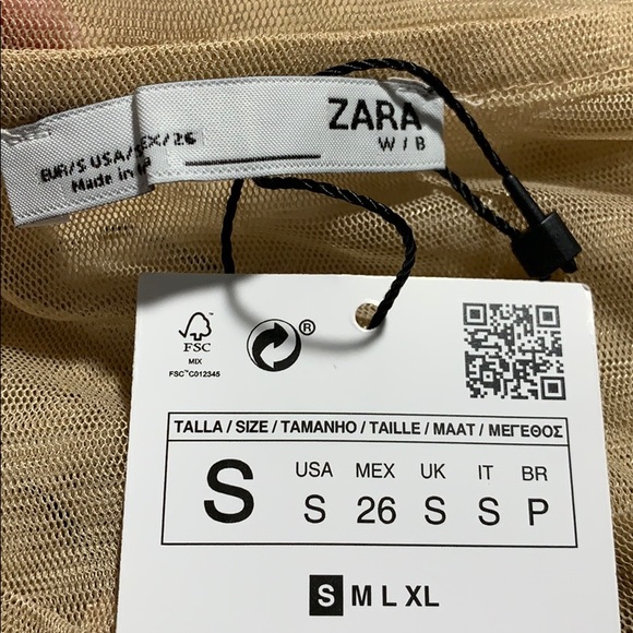 🌹NWT Zara T-shirt with embroidery Size S,M,L - Picture 7 of 7